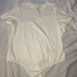 PLUS SIZE SKIMS White T-Shirt Bodysuit, size 4XL/5XL